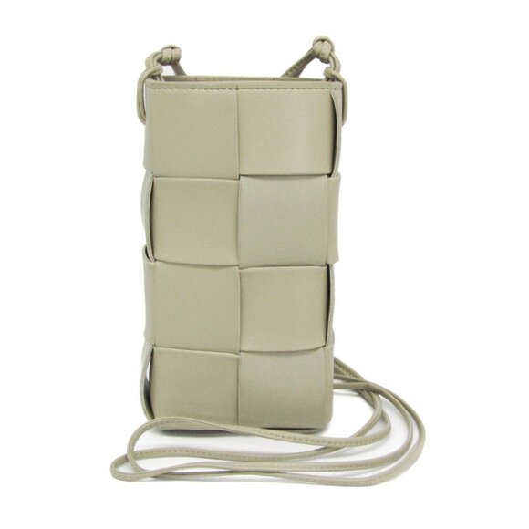 BOTTEGA VENETA Gray Leather Shoulder Bag - Picture 1 of 11